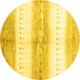 thumbnail image 1 of Ahgly Company Indoor Round Abstract Yellow Contemporary Area Rugs, 6' Round, 1 of 4