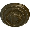 thumbnail image 3 of Ekena Millwork 18 1/2"W x 13 1/2"H x 1 7/8"P Saverne Ceiling Medallion, Hand-Painted Brass, 3 of 4