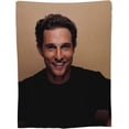 thumbnail image 2 of Matthew McConaughey Blanket Bedding Fleece Blanket Soft Throw Blankets Lightweight Anti-Static Blanket - 3 Sizes, 2 of 5