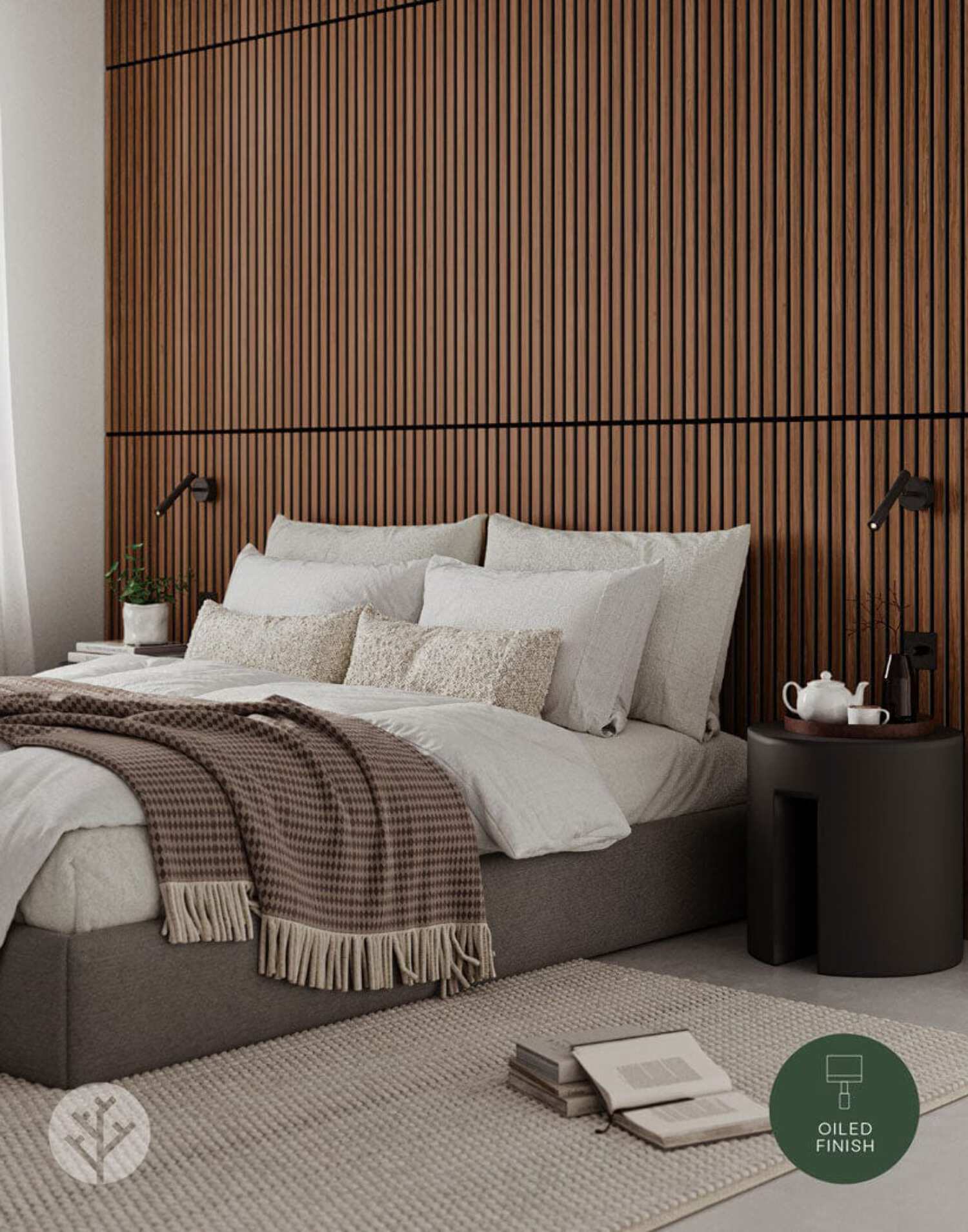 Luxury American Walnut Acoustic Slat Wood Wall Panels | Original Slatpanel