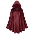 thumbnail image 2 of FNFYFH Hooded Renaissance Cape for Men Medieval Cloak with Hood Short Hooded Cape for Men Halloween Customes, 2 of 7