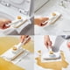 thumbnail image 4 of Trapeador de limpieza con clip de un solo clic con toalla de microfibra para la limpieza de paredes y superficies del baño, trapo doméstico compacto multiusos con mango de plástico para, 4 of 7
