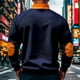 thumbnail image 5 of pstuiky Camisas para hombre de manga larga, Blusa informal de manga larga con cuello alto y cremallera con bloques de color para hombre top de hombre s, 5 of 9
