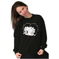 thumbnail image 4 of Classic Betty Boop Cartoon Head Wink Women Crewneck Sweatshirt Brisco Brands S, 4 of 5