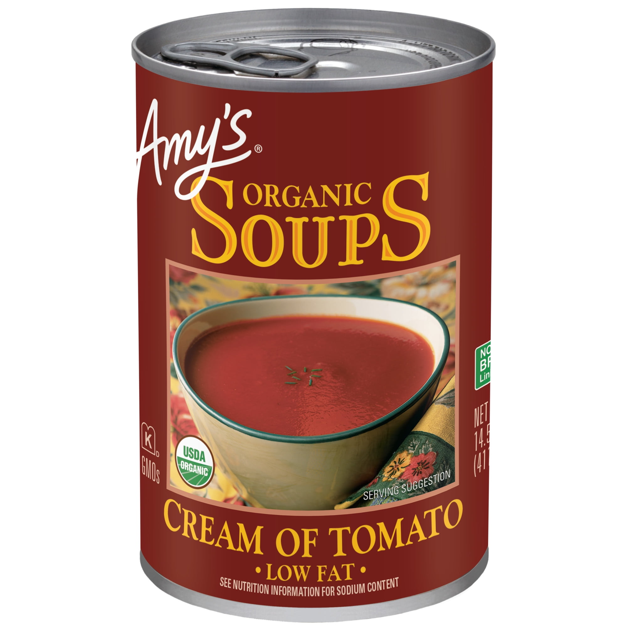Amy's Soup, Gluten Free, Organic Cream of Tomato, Low Fat, 14.5 oz (Pack of  12)