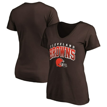Women's Fanatics Branded Brown Cleveland Browns Faded Arch V-Neck