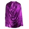 thumbnail image 2 of Witch Metallic Cape Cloak Dress Up de roles Halloween Witchcraft Costume Props púrpura, 2 of 8