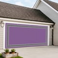thumbnail image 4 of Purple Garage Door Cover Banner 6 x 13 FT, Black Modern Geometric Abstract Art Aesthetics Garage Door Curtains Backdrop with Grommets for Indoor Outdoor Wall Party Porch Yard Decorations Background, 4 of 9