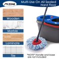 thumbnail image 5 of Mxzone Cabezal De Repuesto Para Fregona Giratoria O Ceda Spinning Easywring Rinse Clean Mop Recambio De Cabezal De Fregona De Repuesto Para Sistema De 2 Tanques, Cubo De Fregona De Microfibra, Paquete, 5 of 5