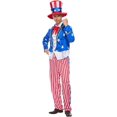 thumbnail image 3 of Deluxe Men's Uncle Sam Costume July Fourth Patriotic Party Fancy Dress, 3 of 5