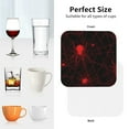 thumbnail image 6 of Pofeuu Red Spider On The Web Print Coasters for Drinks, 4Pack PU Leather Coasters, Bar Drink Coasters for Tabletop Protection, Furniture from Damage-Square, 6 of 6