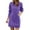 Purple, variant on UJNDER Sweatshirt Dress for Women Knitted Pullover Long Sleeve Pocket Casual Winter RD1 M