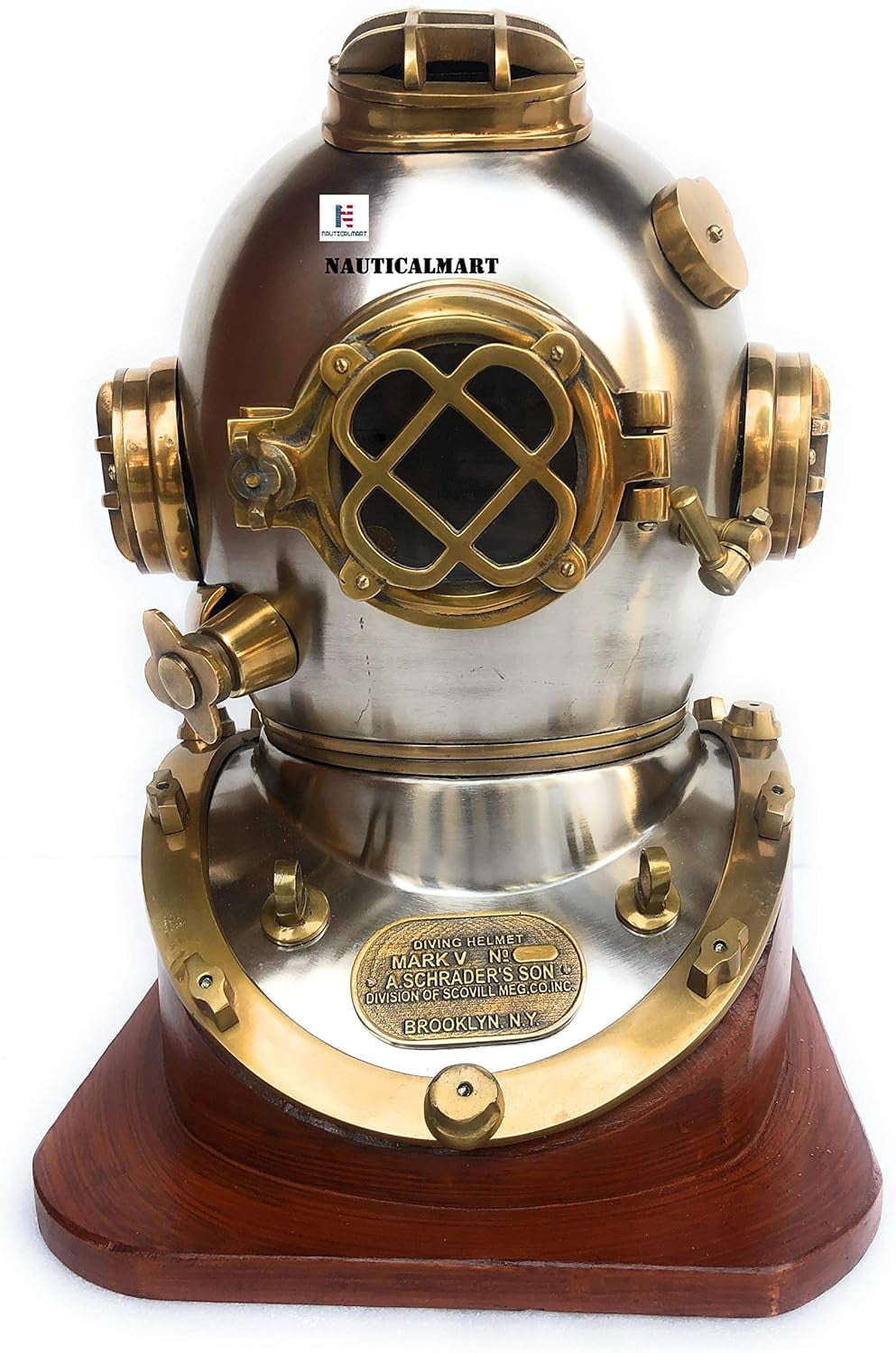 Casque de plongée vintage US Navy Mark V Sea ancien plongée