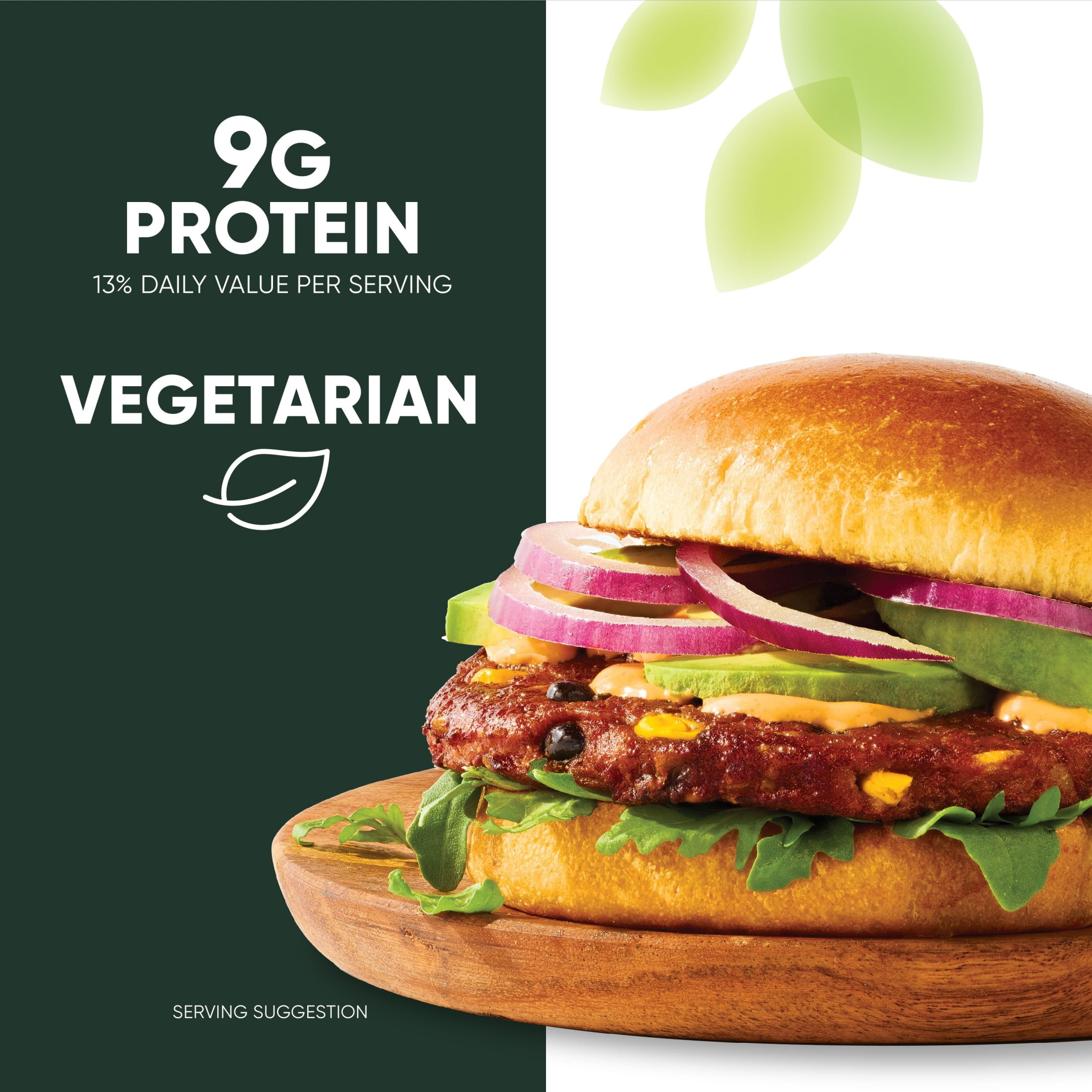 MorningStar Farms Spicy Black Bean Veggie Burgers, Vegetarian Meat, 18.9 oz, 8 Count (Frozen)