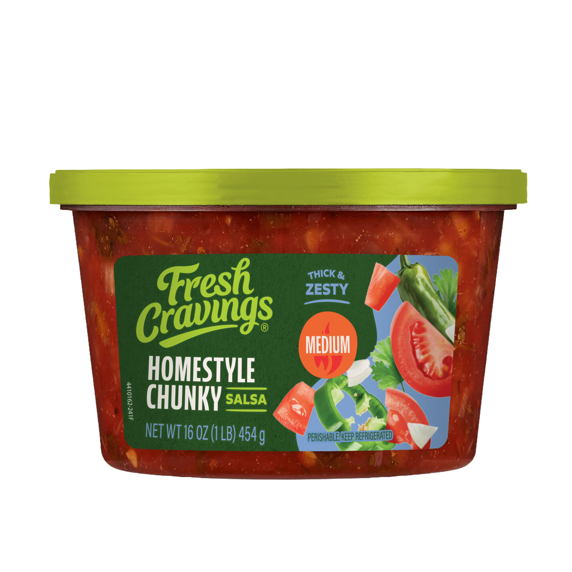 Fresh Cravings Homestyle Chunky Mild Salsa, 16 oz. Ready to Eat, Gluten Free, Recyclable Packaging