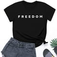 thumbnail image 4 of Freedom Printed Casual T-Shirt for Man Women, Black, L, 4 of 5