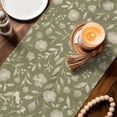 thumbnail image 2 of Table Runners 36 Inches Long Dress Scarves, Rustic Wildflowers Farmhouse Kitchen/Dining Table Decor Table Runner, Short Coffee Tablerunners, Spring Floral Botanical Retro Sage Green 13x36 Inch, 2 of 8