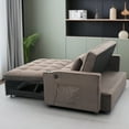 thumbnail image 2 of Furvclv Sleeper Chair Bed 4-in-1 Convertible Chair Bed Ottoman Pull Out Sofa Bed W/Adjustable Backrest Tufted Fabric Chaise Lounge Sofa Bed Couch For Small Space W/Side Pockets, 2 of 9
