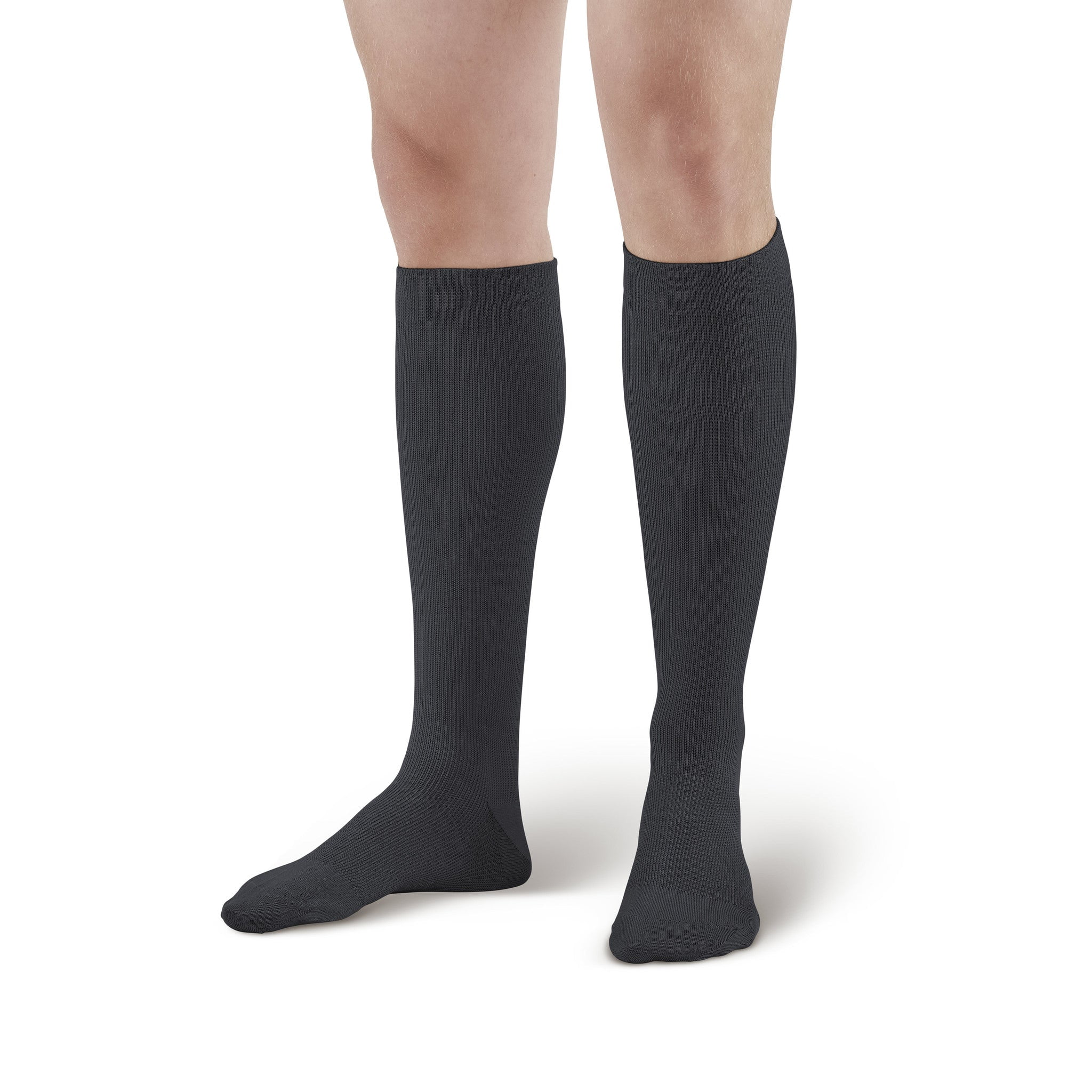 Ames Walker AW Style 132 Cotton 15-20 mmHg Moderate Compression Knee High Socks Brown Medium