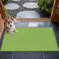 thumbnail image 4 of Fruit Green 2x3 Door Mat Rug, Farmhouse Solid Green Color Modern Art Non-Skid Rubber Backing Large Rectangle Rugs - Living Room Bedroom Home Office, Indoor Floor Mat Carpets Washable Rug, 4 of 9