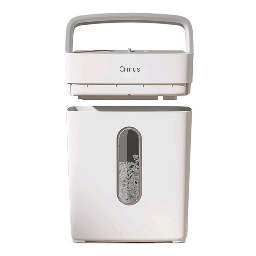 Crmus Paper shredding machines, Paper and Credit Card Shredder, White