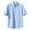 Light Blue, variant on Men's Slim Fit Casual Solid Short Sleeve Shirt Breathable Comfortable for Daily Wear Sports Outfits Summer Spring Versatile Styling