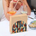 thumbnail image 3 of Yayeee Napkin Holder for Table Kitchen Paper Tissue Organization, Beige Geometric, 3 of 8