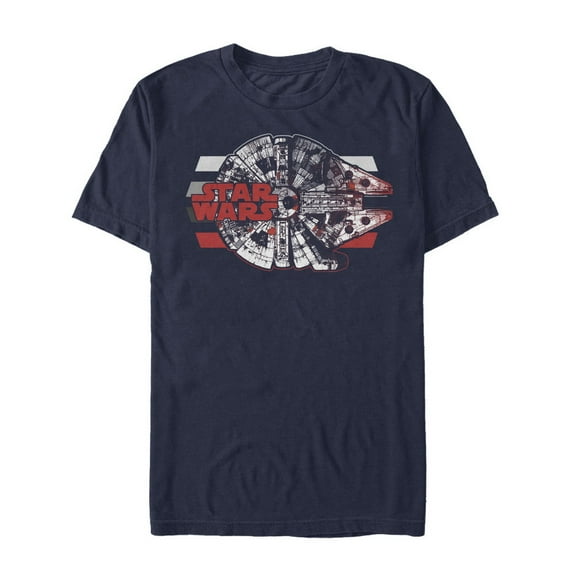 Men's Star Wars The Last Jedi Millennium Falcon Profile Graphic Tee Navy Blue Large