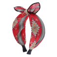 thumbnail image 3 of 2 Piezas de Banda para el cabellero de Alice con Cabeza de Oreja Boho Bowknot Vintage Ancho de Lado Ancho Yinane Cinta para el pelo con lazo para mujer, 3 of 8
