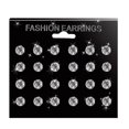 thumbnail image 5 of Merryso 12/6 Pairs Classic Rose Shape Cubic Zirconia Stud Earrings Women Jewelry Set--6pcs--Black--Product code 82996 6pcs Black, 5 of 5