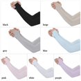 thumbnail image 3 of Expuesto Pulgar Brazo Cubierta Ropa Deportiva Protección Solar Mangas De Nuevo Calentador Verano Refrigeración Correr Baloncesto Deporte Al Aire Libre/Multicolor, 3 of 3