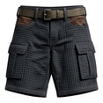 thumbnail image 2 of Men's Summer Multi-Pocket Textured Cargo Shorts Men's Casual Fashion Cargo Shorts, 2 of 5