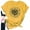 Yellow, variant on Women's Summer Short Sleeve Tops Casual Sunflower Print T Shirt