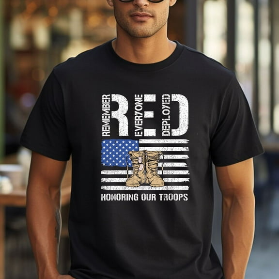 Red Friday Veterans Day T‑Shirt – R.E.D. Friday “Remember Everyone Deployed” Tee, Patriotic Military Support Shirt