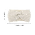 thumbnail image 3 of Unique Bargains 1 Pc Fashion Headband Pearl Pattern Beige, 3 of 5