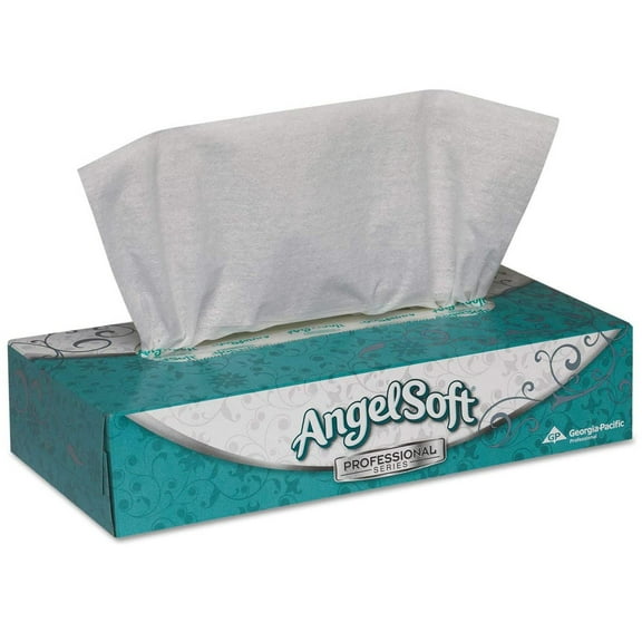 Angel Soft Professional Series 2-Ply Facial Tissue Flat Box 100 Count, 30 Packs, 3000 Total