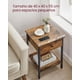 thumbnail image 5 of VASAGLE Mesita de Noche, Mesa Auxiliar, Mesa Auxiliar con cajón y Estante, para Dormitorio, Montaje Fácil, Acero, Diseño Industrial, Marrón Rústico y Negro, 5 of 5
