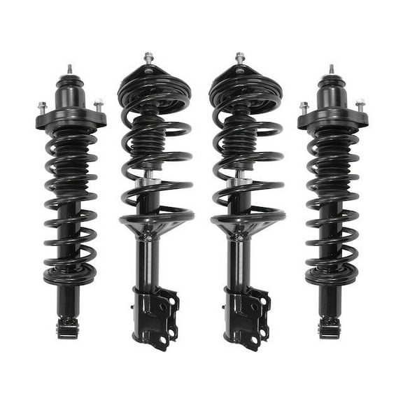 Front and Rear Strut and Coil Spring Assembly Kit - 4 Piece - Compatible with 2002 - 2005 Mitsubishi Lancer ES 2.0L 4-Cylinder (Excludes Ralliart, OZ Rally, LS, and Sportback Models) 2003