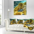 thumbnail image 3 of Designart Barrier Reef Underwater Scene - Seascape Throw Pillow - 18x18, 3 of 5