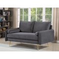 thumbnail image 3 of US Pride Furniture Villeda 70''W Polyester Square Arms Loveseat Gray, 3 of 7