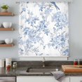 thumbnail image 5 of Blue White Flowers Sheer Curtains 45 Inches Long, Spring Summer Floral Botanical Light Filering Curtains, Breathable Simi Curtain Privacy Drapes for Kitchen Bathroom Small Window Treatment, 5 of 9