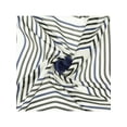thumbnail image 4 of INSPIRE CHIC Women Striped 27.6" Square Scarf, Contrast Color Satin Neckerchief Head Wrap Bandanas Neck Scarves 27.6x27.6"(LxW) Dark Blue, 4 of 6