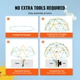 thumbnail image 4 of KFFKFF Climbing Dome, Jungle Gym Capable of Holding 750LBS, Simple to Assemble, 12FT Geometric Play Structure for Children Aged 3 to 10, Comes with Climbing Grip, 4 of 9