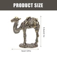thumbnail image 2 of Copper Camel Figurine Metal Animal Statue Table Decor Book Shelf Decor for Home Office, 2 of 8