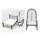 thumbnail image 3 of Juego de dormitorio para muñecas Zulema 1:16 Silla Negra Cama de dormitorio de muñeca, 3 of 8
