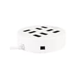 thumbnail image 2 of PC Laptop Plastic Shell White LED 55cm 22" Cable Round 8 Ports USB 2.0 Hub Splitter Adapter, 2 of 2
