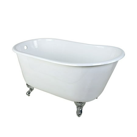 UPC 663370286742 product image for Kingston Brass VCTND5328NT1 53 inches Cast Iron Slipper Clawfoot Bathtub with Ch | upcitemdb.com