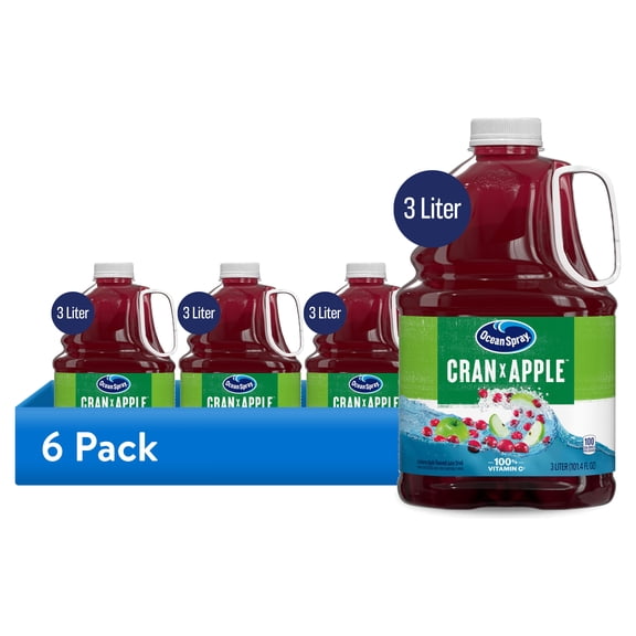 (6 pack) Ocean Spray® Cran-Apple™ Cranberry Apple Juice Drink, 101.4 fl oz Bottle