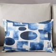 thumbnail image 3 of Blue Geometric Throw Pillow Cover 20 x 26 Inch Decorative Pillow Cover Modern Abstract Vintage Art Aesthetic Lumbar Pillowcase Seasonal Rectangle Cushion Case for Couch Sofa Bed Living Room, 3 of 7