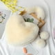 thumbnail image 1 of Bolso de mano sintética Hugo Axi Corazón Suave de Invierno Blanco, 1 of 4